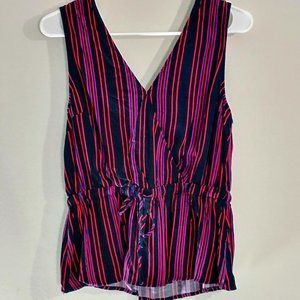 A New Day Vertical Striped Sleeveless Top
